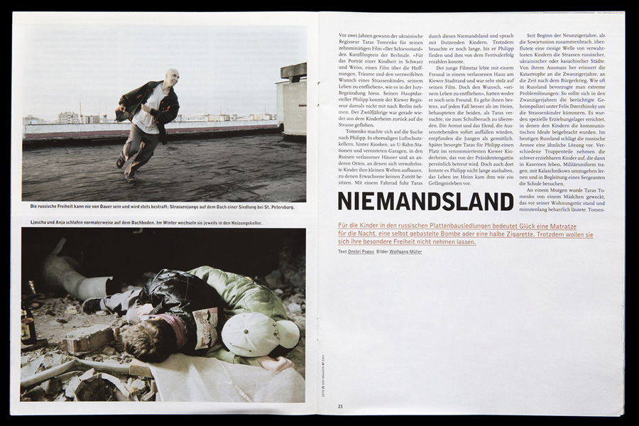 Niemandsland | Das Magazin/ Tagesanzeiger 11 | 2003