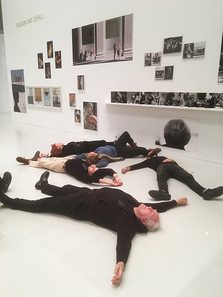 Curator and installation team exhausted - "1000 Wirklichkeiten - 100 Jahre GDL/ DFA"| Deichtorhallen, Haus der Fotografie | Hamburg, 2019